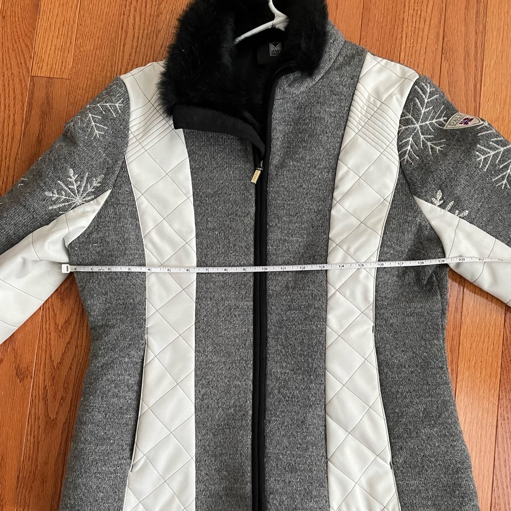 Dale of Norway Wool Knitshell Jacket with Rabbit Fur - Picture 7 of 8